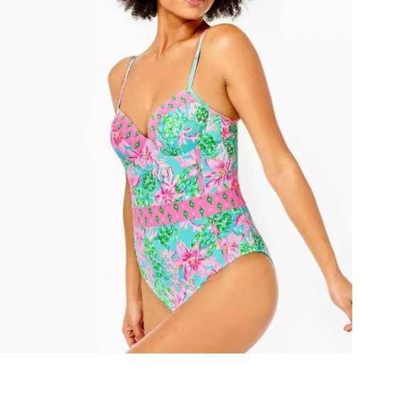 NWT Lilly Pulitzer Palma One-Piece Swimsuit So Shellagant - Picture 3 of 6